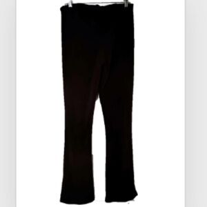 ZARA OTTOMAN SLIT LEGGINGS BLACK SZ:XL